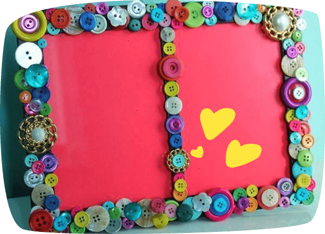 DIY-billedramme med knapper