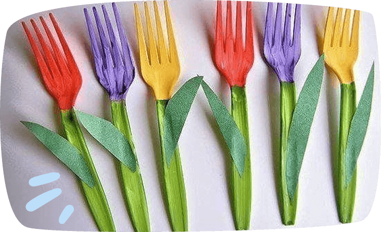 Tulipanbuket af gafler