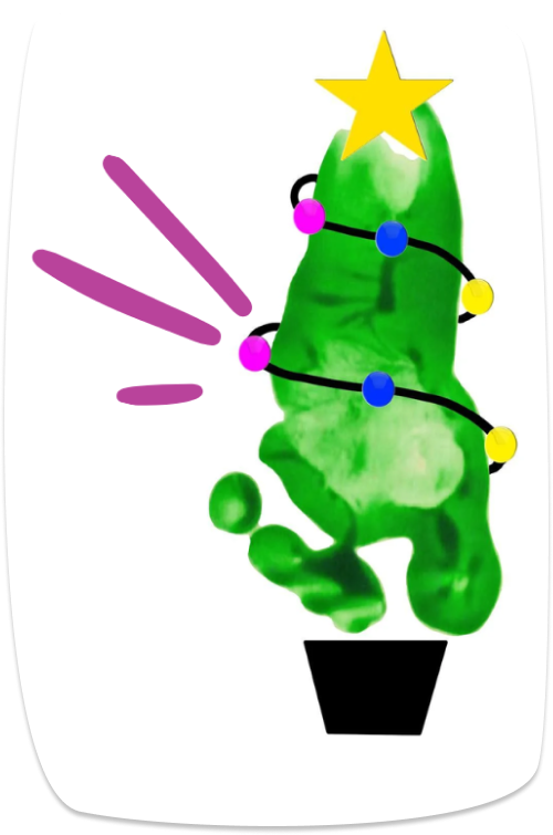 Juletræ af fodaftryk